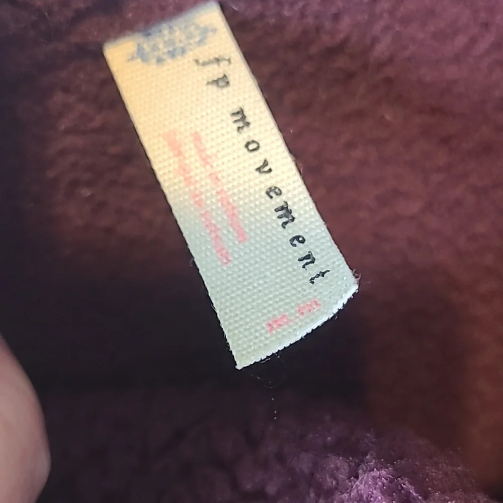 Free People Movement x Hatch Hit The Slopes Fleece Sweatshirt Jacket Deep Maroon - Picture 5 of 8